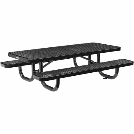 GLOBAL INDUSTRIAL 6ft Rectangular Kids Picnic Table, Expanded Metal, Black 277152KBK